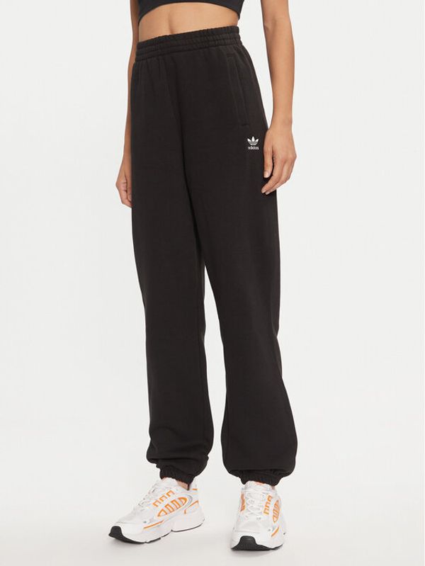 adidas adidas Donji dio trenerke Essentials Fleece IY9637 Crna Loose Fit