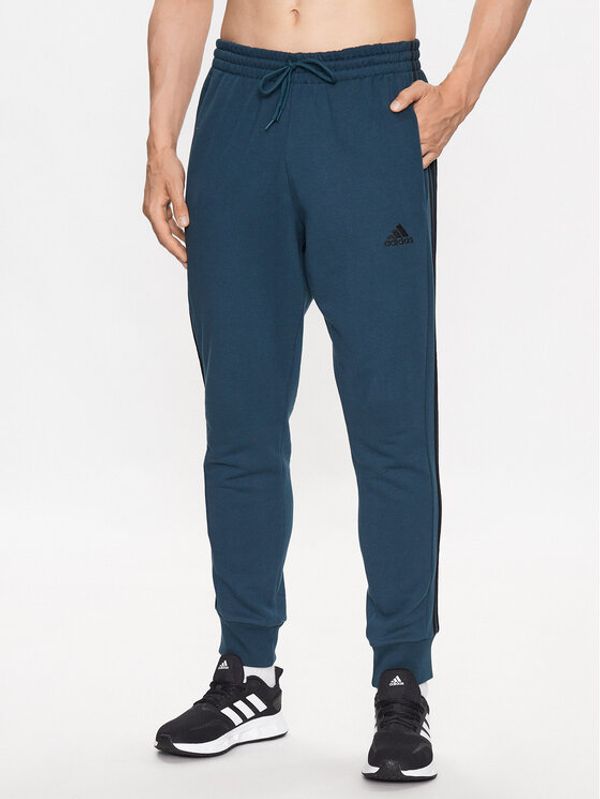 adidas adidas Donji dio trenerke Essentials French Terry Tapered Cuff 3-Stripes Joggers IJ8698 Tirkizna Regular Fit