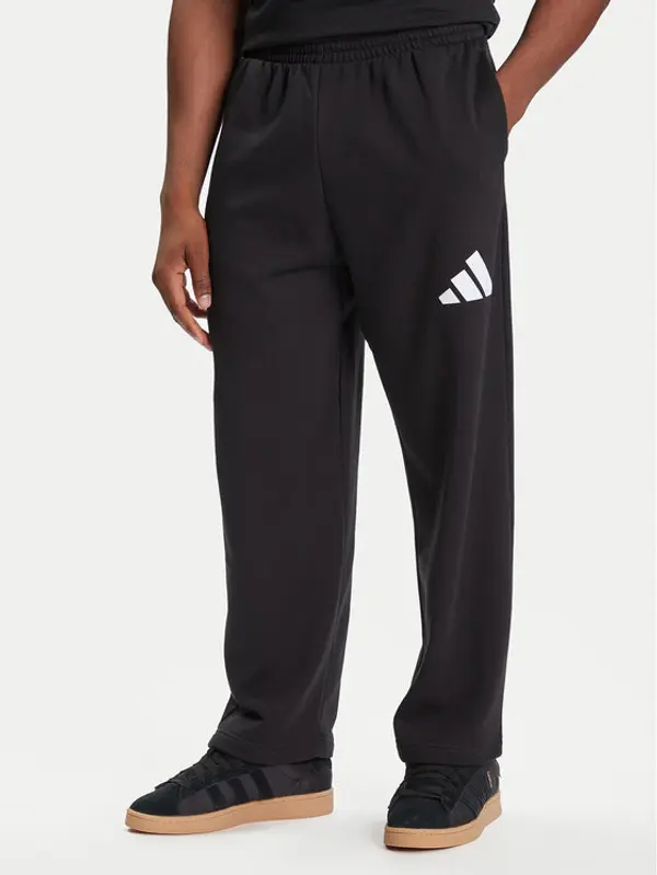 Adidas adidas Donji dio trenerke Essentials JF3567 Crna Loose Fit
