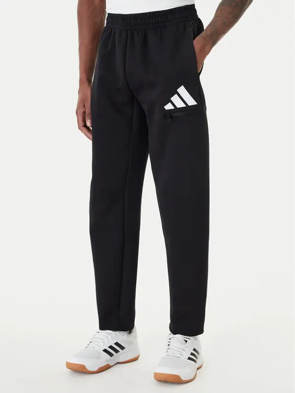 Adidas adidas Donji dio trenerke Future Icons 3 Bar JZ9399 Crna Regular Fit