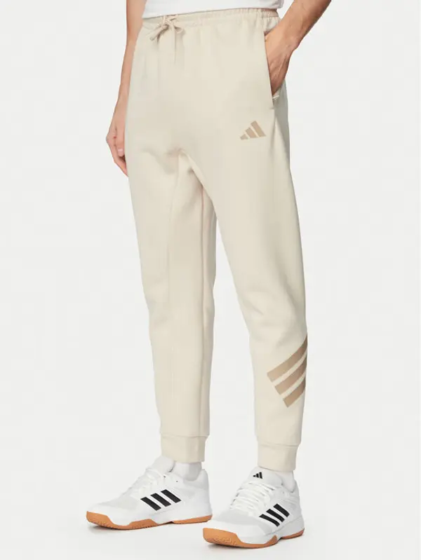 Adidas adidas Donji dio trenerke Future Icons 3-Stripes KD5206 Bež Regular Fit