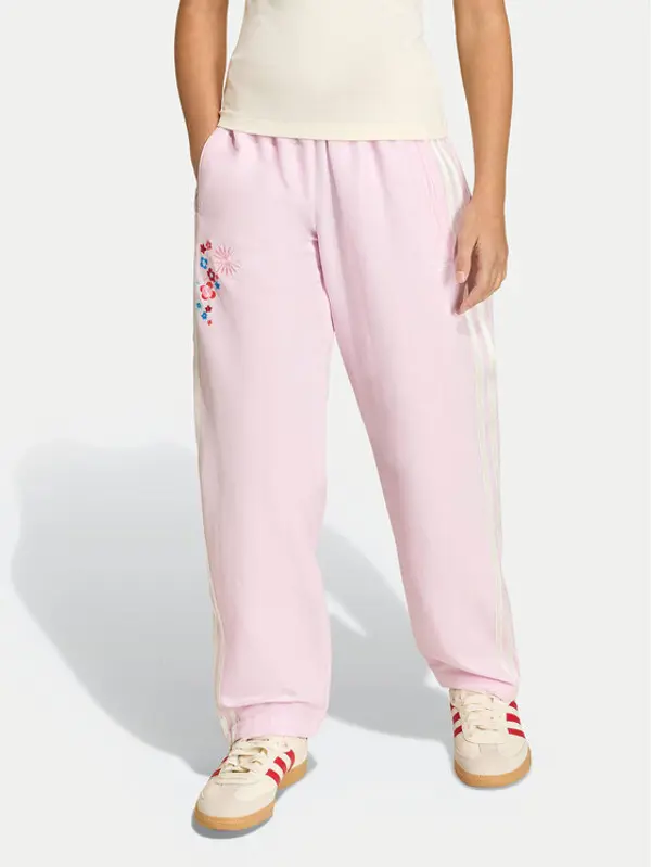 Adidas adidas Donji dio trenerke Liberty London KD1760 Ružičasta Loose Fit