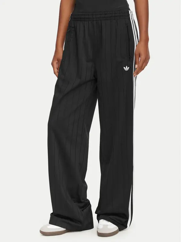 Adidas adidas Donji dio trenerke Pinstripe Firebird KS6787 Crna Loose Fit