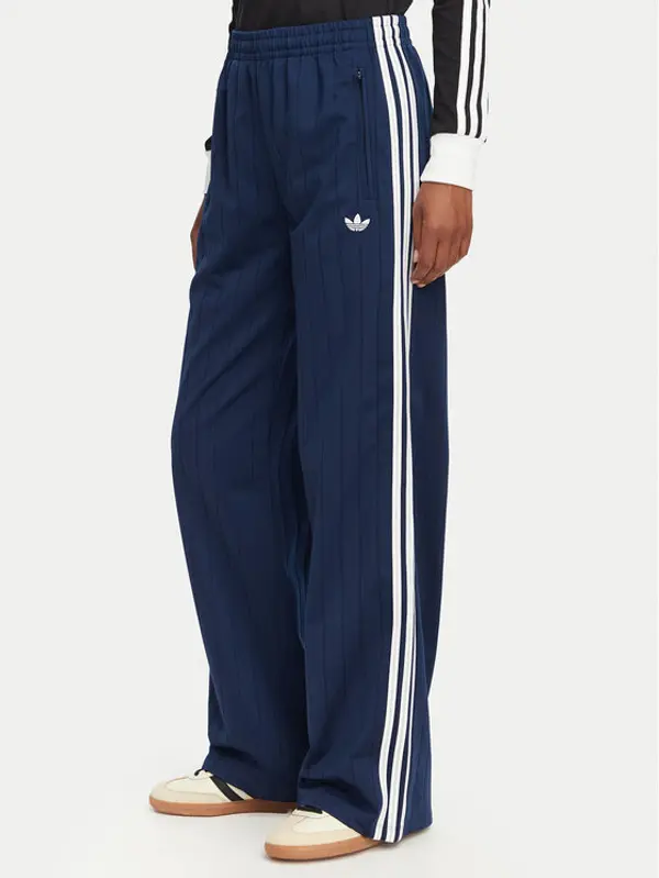 Adidas adidas Donji dio trenerke Pinstripe Firebird Loose Trackpant KS9976 Tamnoplava Loose Fit
