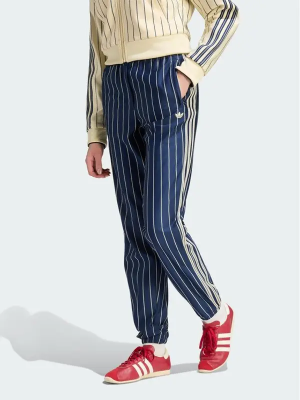Adidas adidas Donji dio trenerke Pinstripe Firebird Track Pant KR7037 Tamnoplava Regular Fit