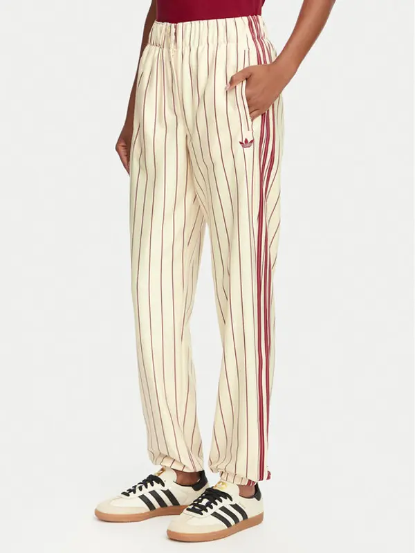 Adidas adidas Donji dio trenerke Pinstripe Firebird Track Ptan KT1851 Krem Regular Fit