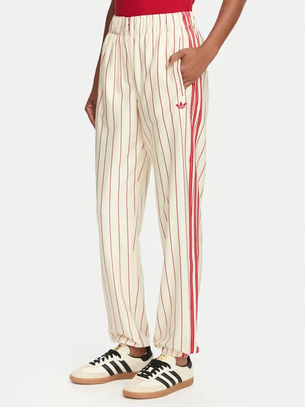 Adidas adidas Donji dio trenerke Pinstripe Firebird Track Ptan KT1851 Krem Regular Fit