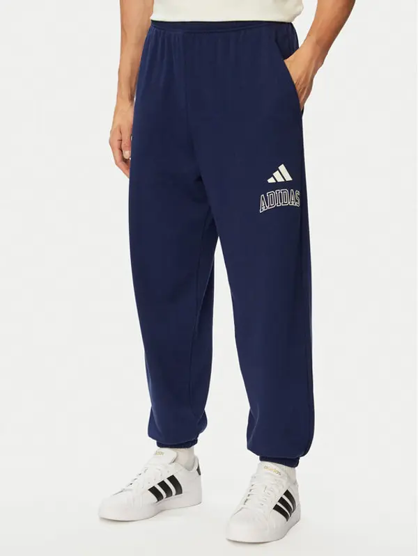 Adidas adidas Donji dio trenerke Seasonal Essentials Collegiate French Terry Cuffed KG0521 Tamnoplava Regular Fit