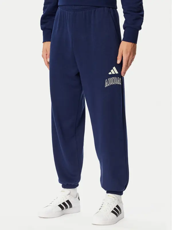 Adidas adidas Donji dio trenerke Seasonal Essentials Collegiate French Terry Cuffed KG0521 Tamnoplava Regular Fit