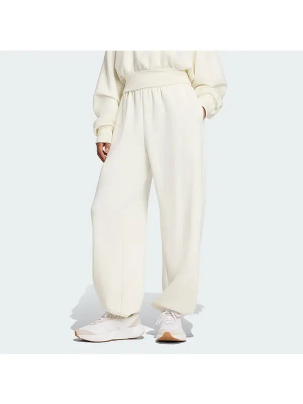 Adidas adidas Donji dio trenerke Soft Lux JV9896 Krem Regular Fit