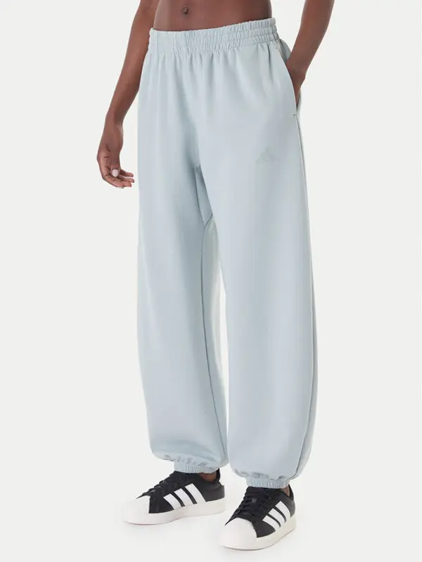 Adidas adidas Donji dio trenerke Soft Lux KA7018 Zelena Loose Fit