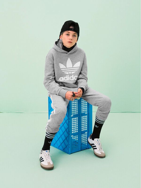 adidas adidas Donji dio trenerke Trefoil 3-Stripes GD2705 Siva Regular Fit