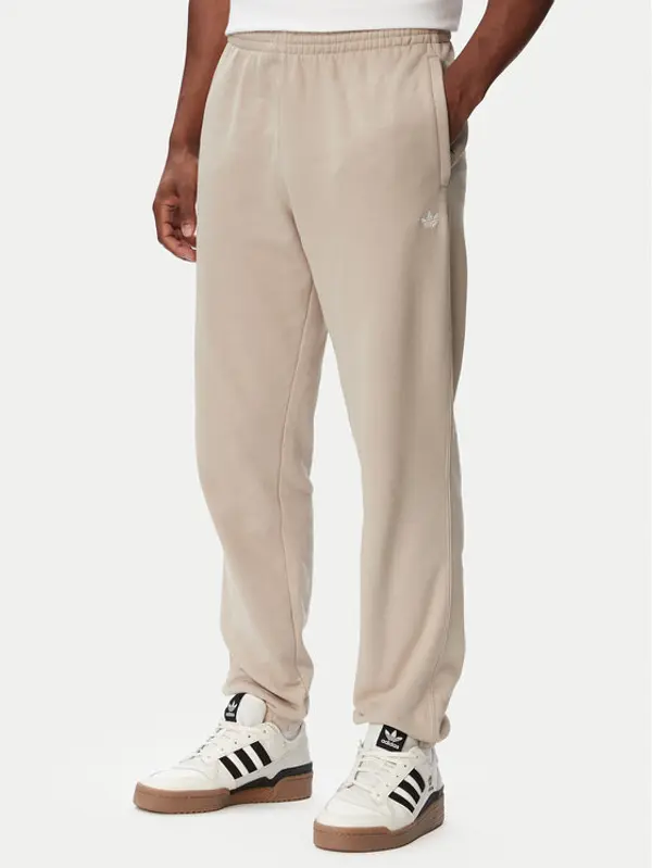 Adidas adidas Donji dio trenerke Trefoil Essentials French Terry KT2454 Bež Regular Fit