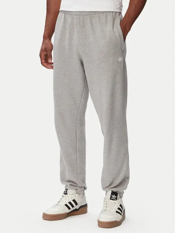 Adidas adidas Donji dio trenerke Trefoil Essentials French Terry KT2456 Siva Regular Fit