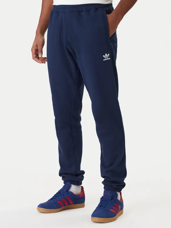 Adidas adidas Donji dio trenerke Trefoil Essentials JD2423 Tamnoplava Slim Fit