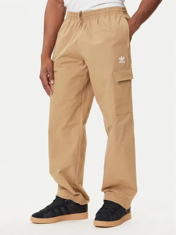 Adidas adidas Donji dio trenerke Trefoil Essentials JX3912 Bež Loose Fit