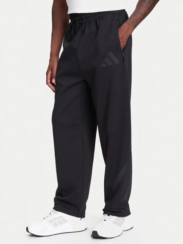 Adidas adidas Donji dio trenerke Z.N.E. JC5478 Crna Loose Fit