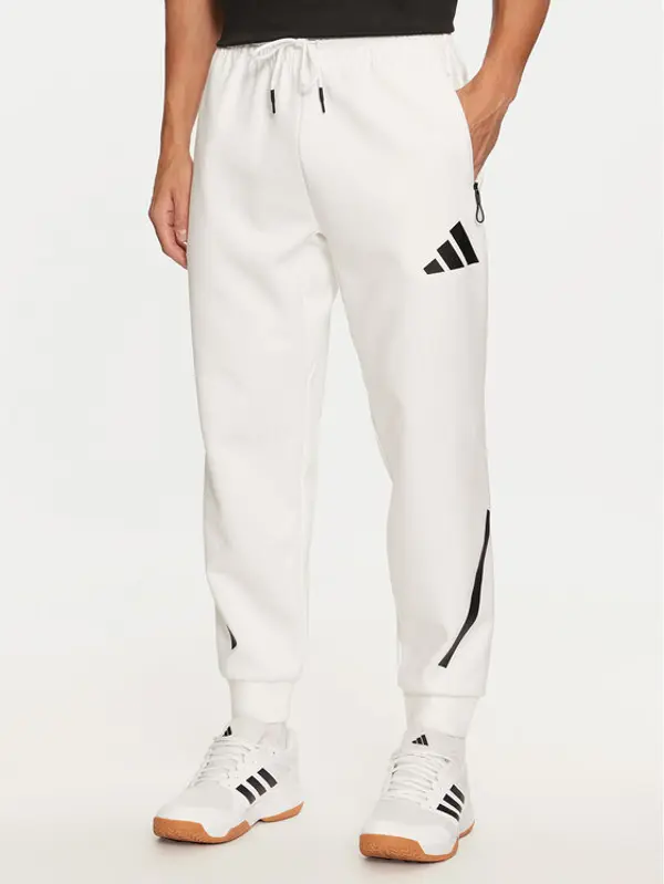 Adidas adidas Donji dio trenerke Z.N.E. JF2449 Bijela Regular Fit