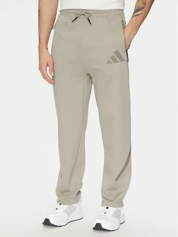 Adidas adidas Donji dio trenerke Z.N.E. Open-Hem JC6716 Bež Loose Fit