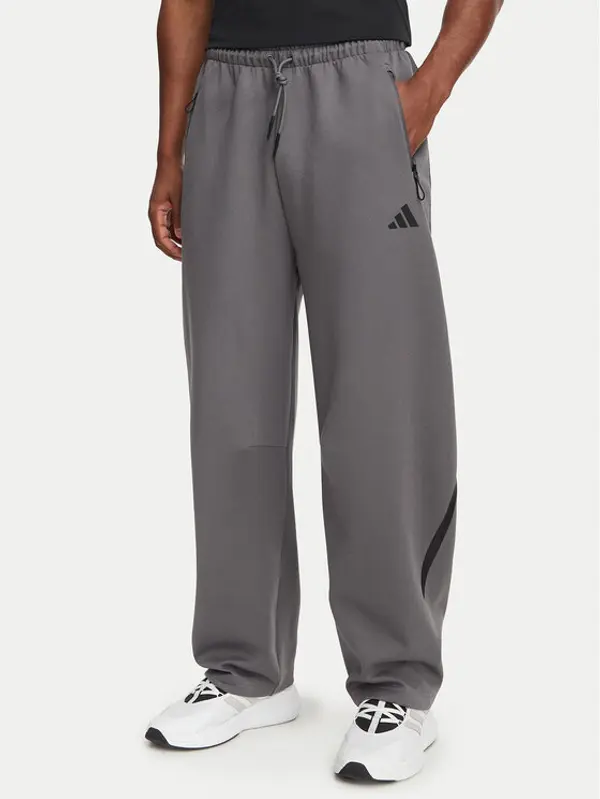 Adidas adidas Donji dio trenerke Z.N.E. Open Hem KX7695 Tamno siva Loose Fit