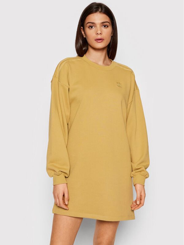 adidas adidas Džemper haljina Balloon HE4739 Bež Relaxed Fit