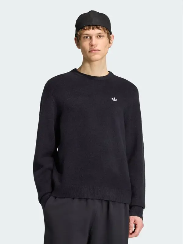 Adidas adidas Džemper Trefoil Essentials KS4891 Crna Regular Fit