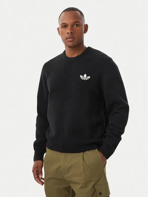 Adidas adidas Džemper Trefoil Essentials KS4891 Crna Regular Fit