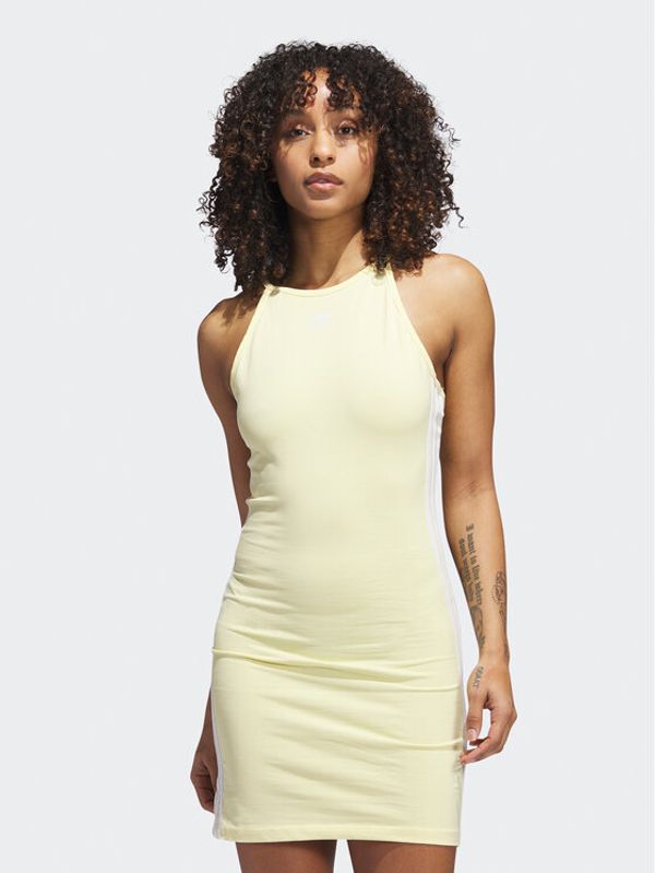 adidas adidas Haljina za svaki dan Adicolor Classics Tight Summer Dress IB7403 Žuta Slim Fit