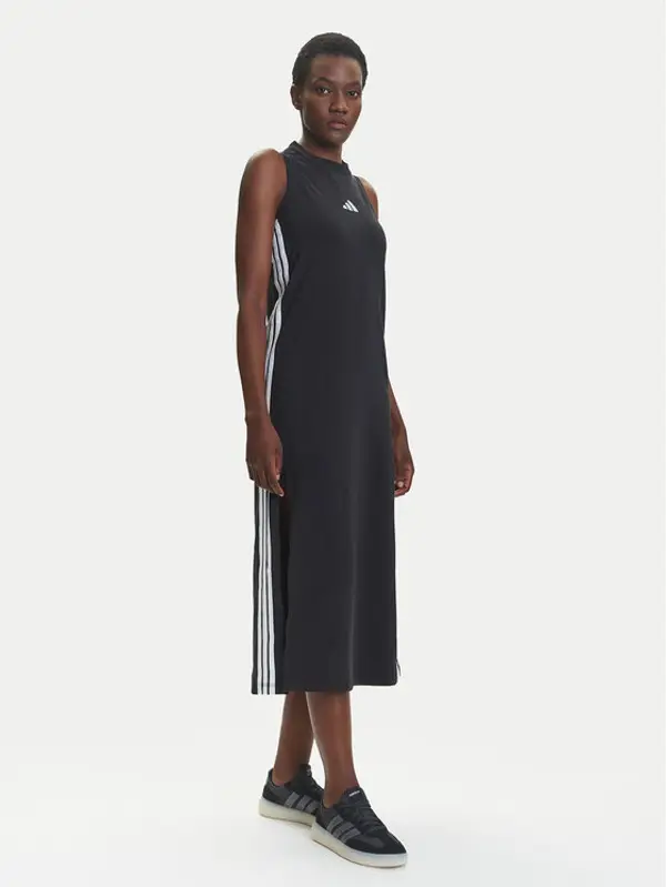 Adidas adidas Haljina za svaki dan Essentials 3-Stripes JE1208 Crna Regular Fit