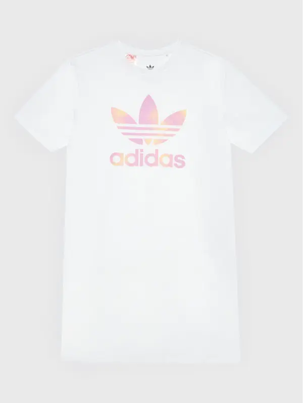 Adidas adidas Haljina za svaki dan Graphic Logo HK2935 Bijela Relaxed Fit