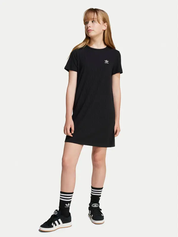 Adidas adidas Haljina za svaki dan Ribbed JC8429 Crna Regular Fit