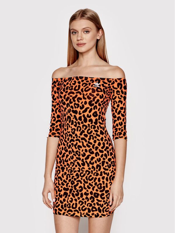 adidas adidas Haljina za svaki dan RICH MNISI HC4466 Narančasta Slim Fit