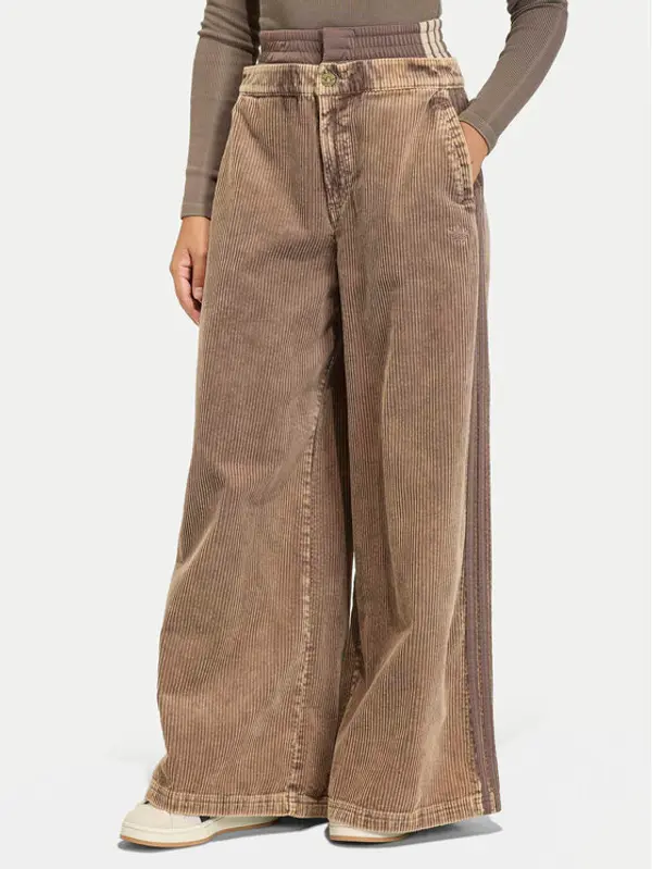 Adidas adidas Hlače Corduroy Sst KD8782 Smeđa Wide Leg