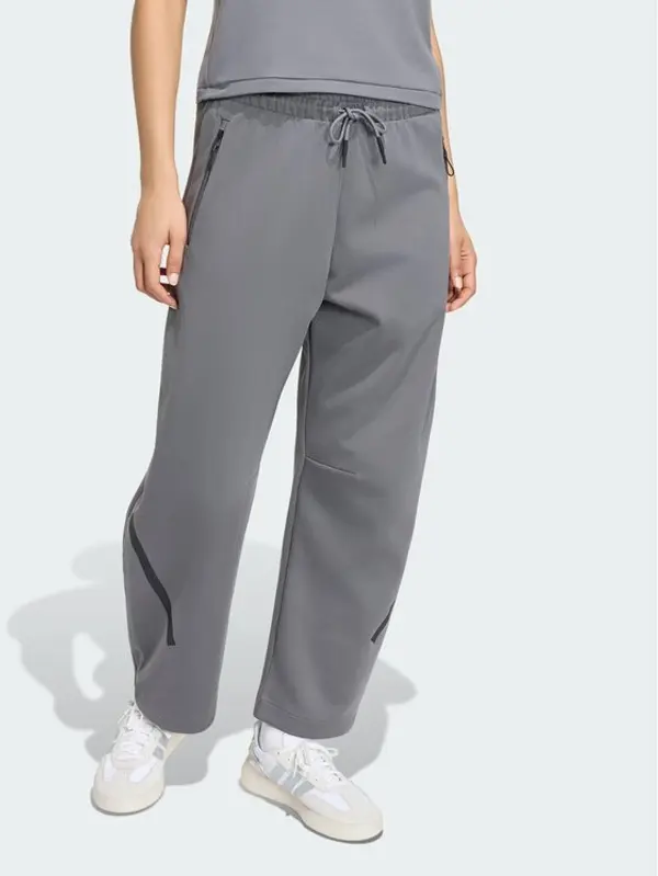 Adidas adidas Hlače Z.N.E. OPEN HEMZ.N.E. OPEN HEM Siva Loose Fit