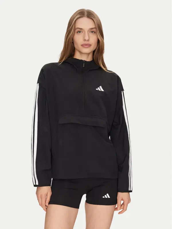 Adidas adidas Jakna protiv vjetra Essentials 3-Stripes JE1312 Crna Regular Fit