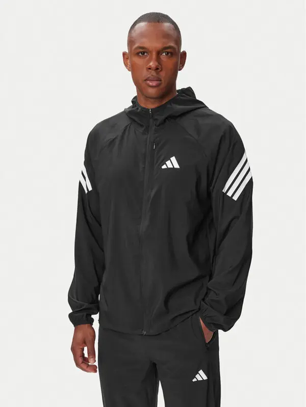 Adidas adidas Jakna za trčanje Climacool Iconic KQ8060 Crna Regular Fit