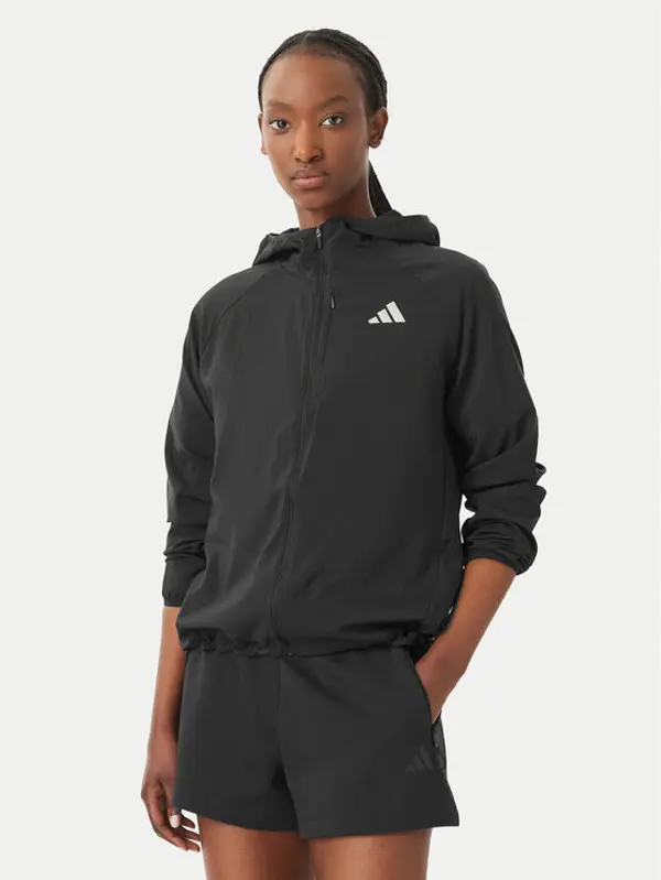 Adidas adidas Jakna za trčanje Essentials KA4339 Crna Regular Fit