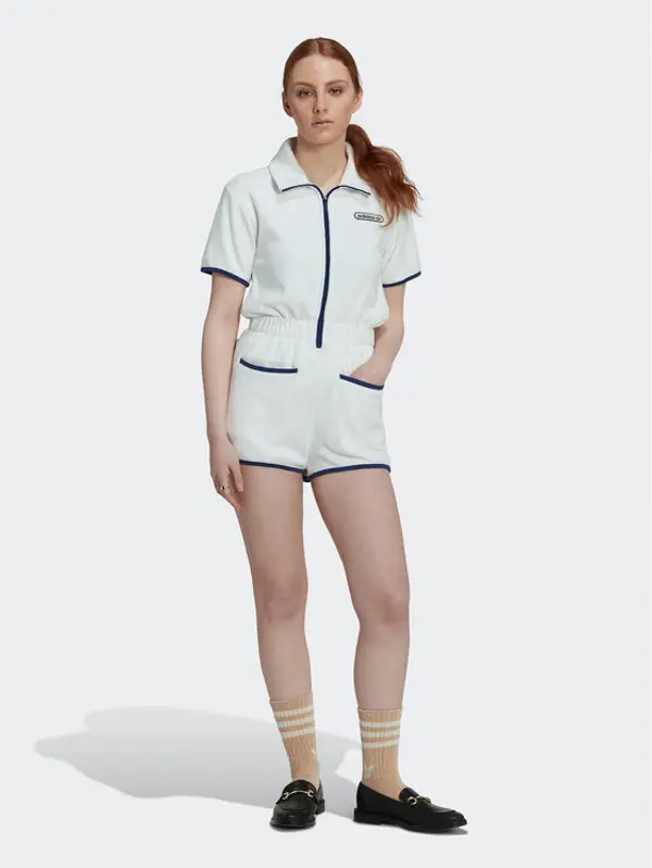 Adidas adidas Kombinezon Towel-Terry HT5937 Bijela Loose Fit