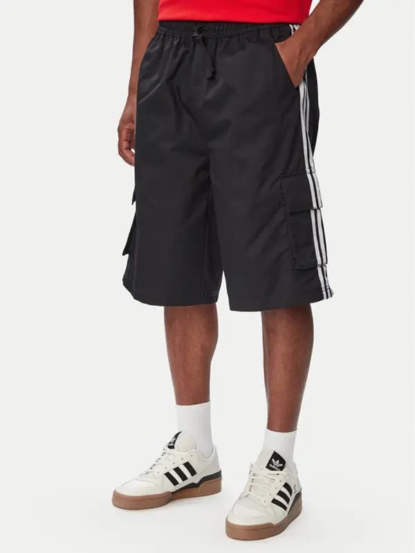 Adidas adidas Kratke hlače Adicolor Cotton Twill Cargo Shorts KS9929 Crna Relaxed Fit