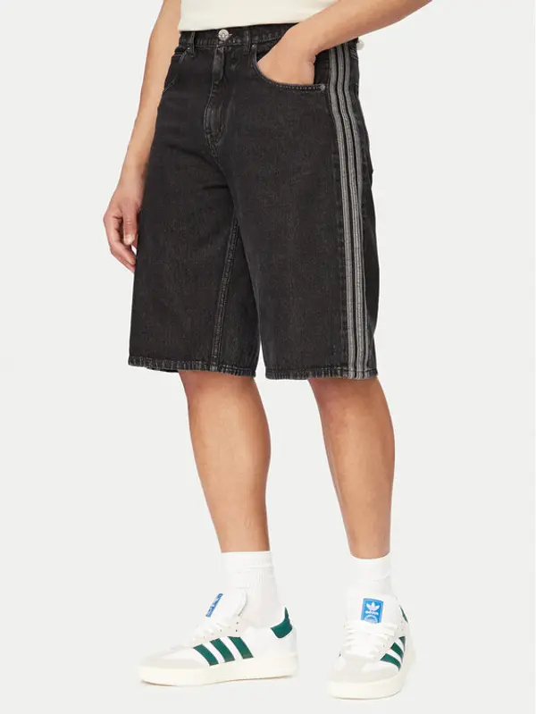 Adidas adidas Kratke traperice adicolor Firebird KD1498 Crna Loose Fit