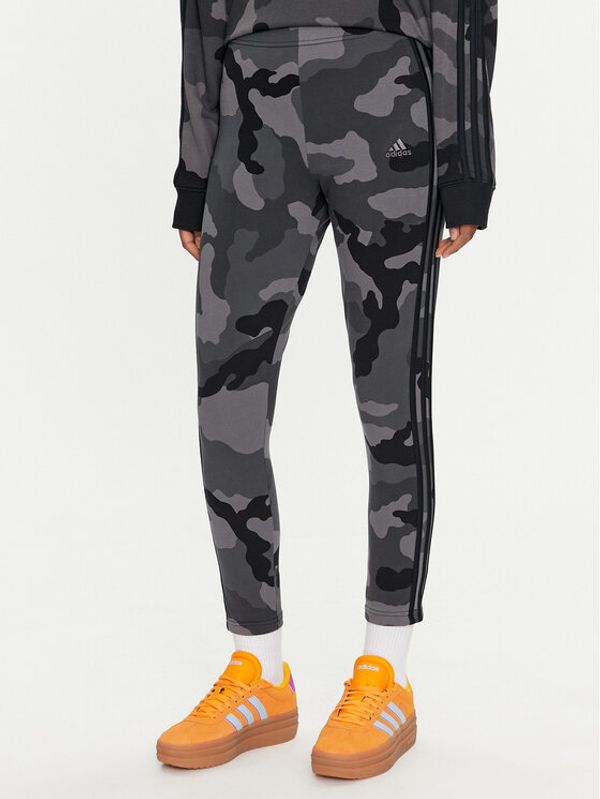 adidas adidas Leggings Essentials 3-Stripes Camo Print IX3709 Siva Slim Fit