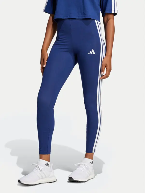 Adidas adidas Leggings Essentials 3-Stripes JE0067 Tamnoplava Slim Fit