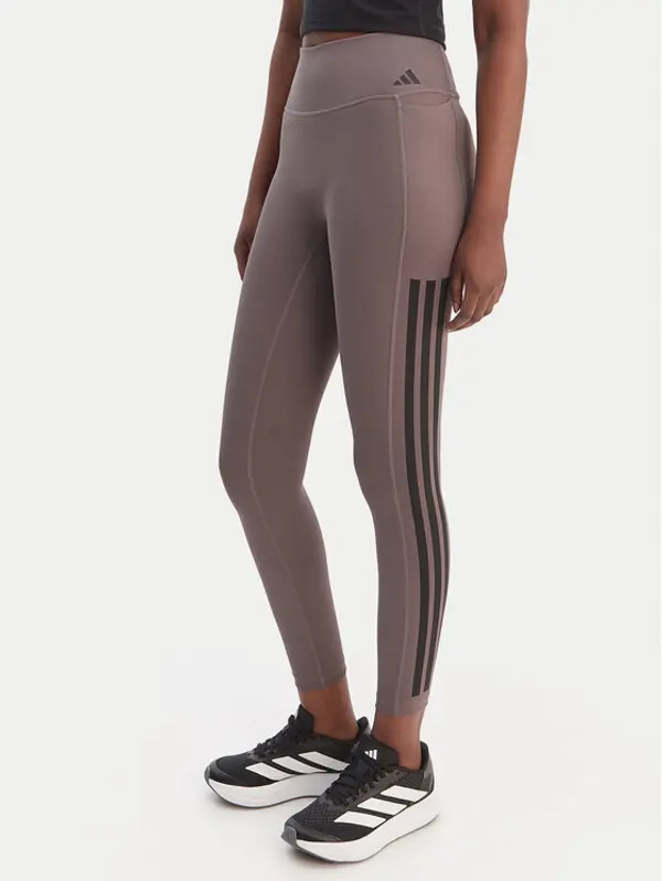 Adidas adidas Leggings Optime Workout 3-Stripes KE7530 Siva Slim Fit
