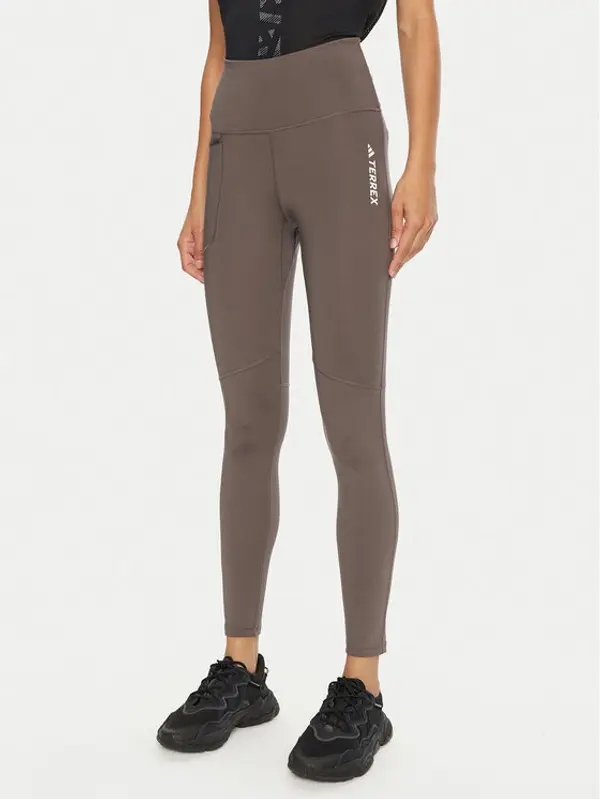 Adidas adidas Leggings Terrex Multi IP6883 Smeđa Slim Fit