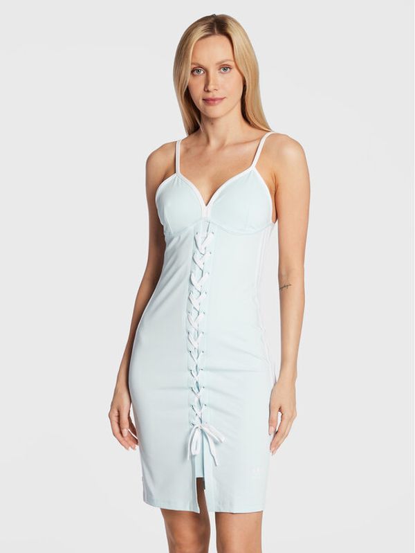 adidas adidas Ljetna haljina Always Original Laced Strap HK5088 Svijetloplava Slim Fit