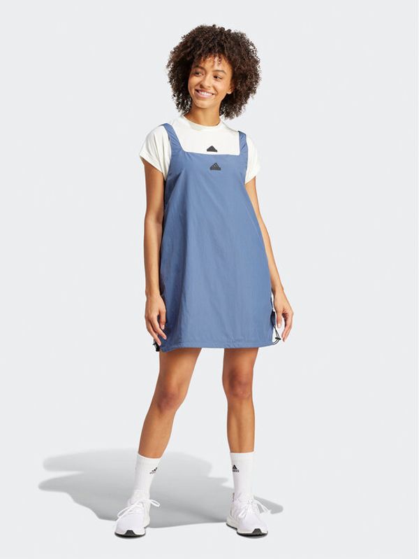 adidas adidas Ljetna haljina City Escape IS0670 Plava Loose Fit