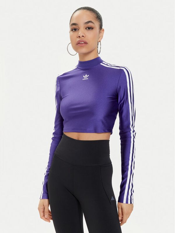 adidas adidas Majica 3-Stripes IR8133 Ljubičasta Slim Fit