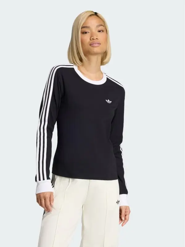 Adidas adidas Majica 3 Stripes KD7964 Crna Slim Fit