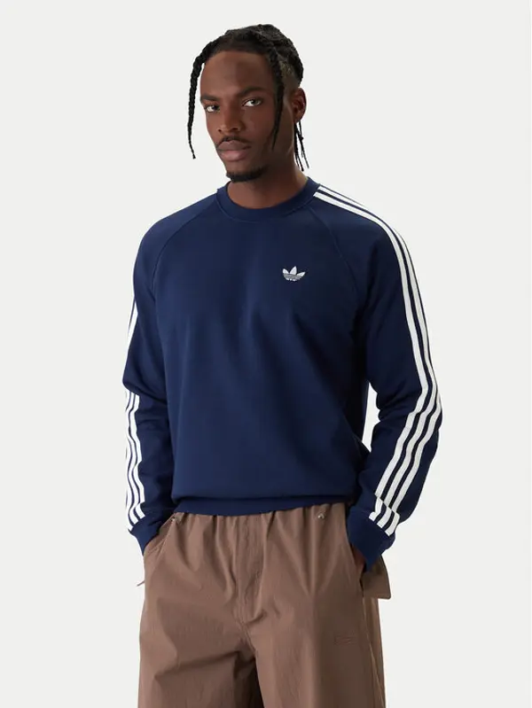 Adidas adidas Majica dugih rukava 3-Stripes KE3549 Tamnoplava Regular Fit