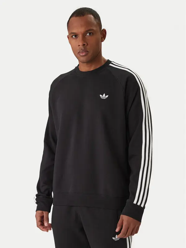 Adidas adidas Majica dugih rukava 3-Stripes KE3550 Crna Regular Fit